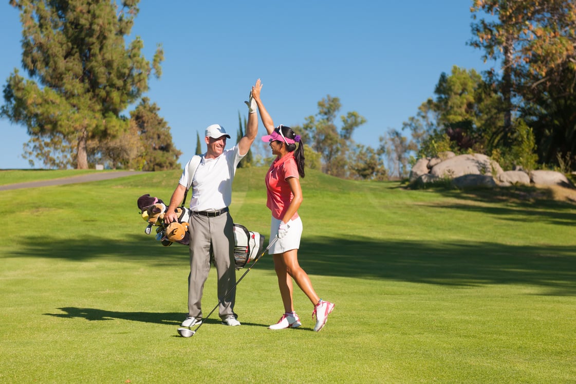 Golfers High Five